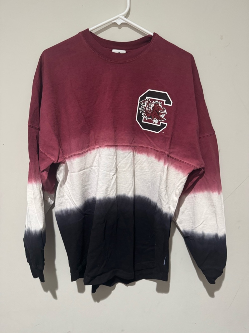 Spirit SC Gamecocks Tie-Dye Long Sleeve Tee - Garnet, White, Black